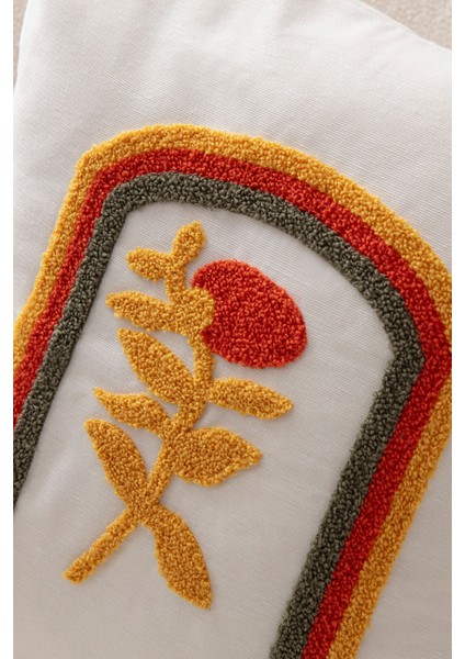 Comfort Punch Desenli Kırlent Kılıfı Kare Dekoratif Bohem Nakışlı Koltuk Yastık Kılıfı Panç 45X45 modelleri