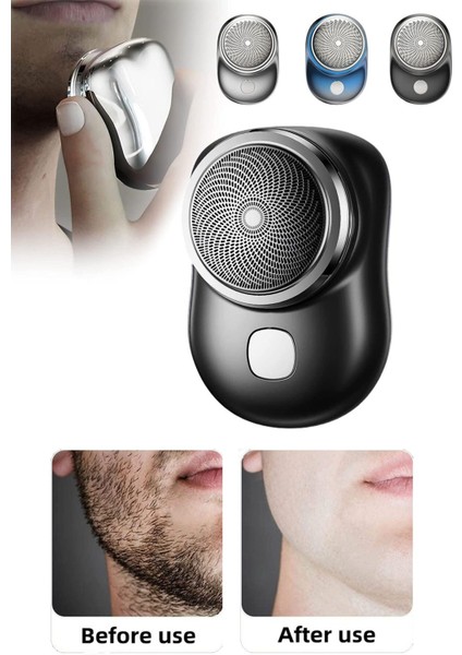 Taşınabilir Siyah Mini Elektrikli Tıraş Makinesi, Güçlü ve Pratik Kullanım