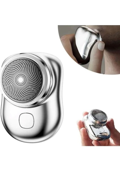 Mini Taşınabilir Tıraş Makinesi, Islak ve Kuru Kullanım, Seyahat Dostu, Gri-Mavi modelleri