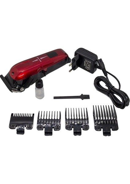 Kırmızı Profesyonel Saç Sakal Tıraş Makinesi, Kesim ve Şekillendirme Aracı