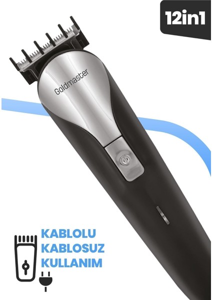 Paslanmaz Çelik Adaptörlü Erkek Bakım Seti, Standlı ve Fonksiyonlu Siyah modelleri