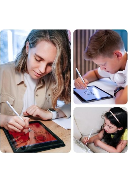 Ipad Stylus Tabletler Için Dokunmatik Kalem Avuç Içi Reddetmei Eğim Özelliği Aktif Kalem Özel Yazı Çizim Kalemi Uyumlu Ipad Pro/ipad Mini/ipad Air 2 Adet Yedek Uç Ile Birlikte modelleri