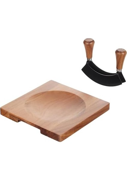 Agni Akasya Bıçaklı Kesme Tahtası 20X20 cm modelleri