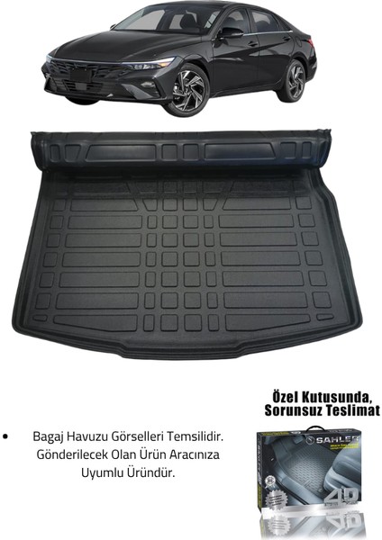 Hyundai Elantra 2021+ Uyumlu 4.5d Premium Havuzlu Oto Paspas ve Liner Marka 3D Bagaj Havuzu fiyatları