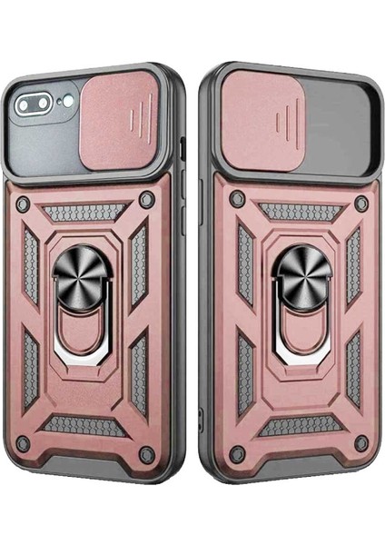 Apple iPhone 7 Plus / 8 Plus Uyumlu Kızaklı Kamera Korumalı Tank Kılıf