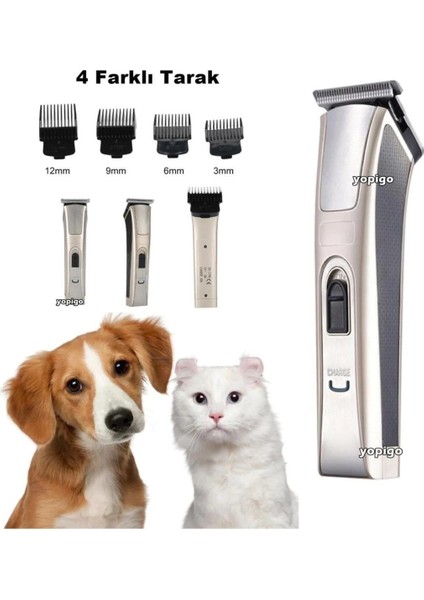 Kedi ve Köpekler Tüy Kesme Seti, Traş Makinesi ve Bakım Aracı