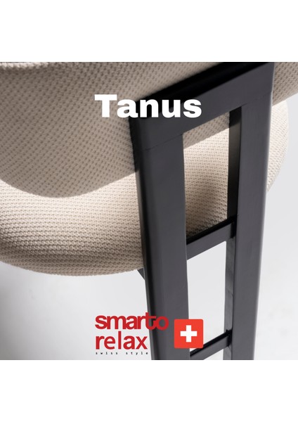 Tanus 2’li Sandalye Seti — Ahşap Ayaklı, Siyah beyaz Kumaş modelleri