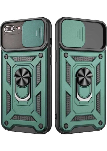 Apple iPhone 7 Plus / 8 Plus Uyumlu Kızaklı Kamera Korumalı Tank Kılıf