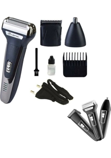 Erkek Bakım Seti, Saç, Sakal, Burun, Tüy Kesme ve Tıraş 3'ü Birlikte Set