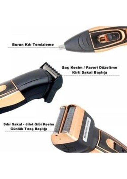Fonksiyonlu Erkek Bakım Seti, Saç, Sakal, Burun ve Kulak Tıraş Makinesi modelleri