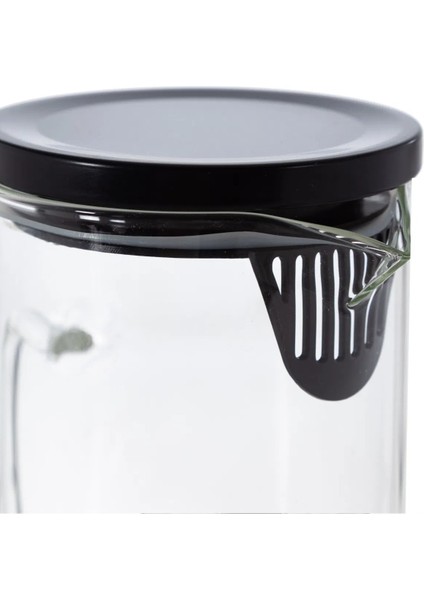 Metal Kapaklı Borosilikat Cam Isıya Dayanıklı Süzgeçli 1500 ml Sürahi fırsatları