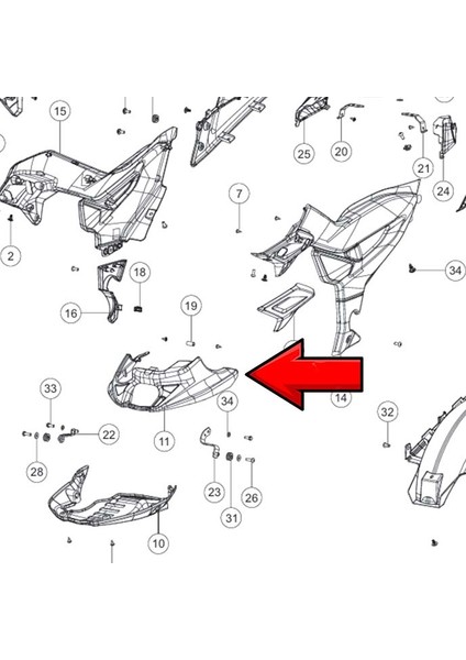 Tvs Raider 125 Alt Sakal Çene Grenajı Üst Parça Parlak Siyah A fiyatları