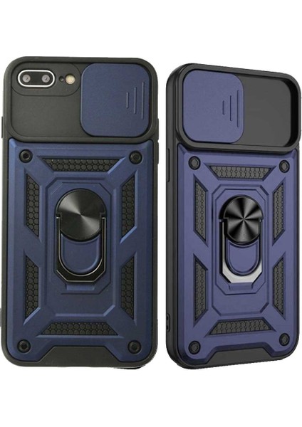 Apple iPhone 7 Plus / 8 Plus Uyumlu Kızaklı Kamera Korumalı Tank Kılıf