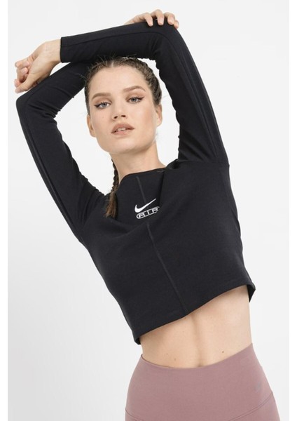 Air Ls Top Kadın Siyah Sweatshirt modelleri