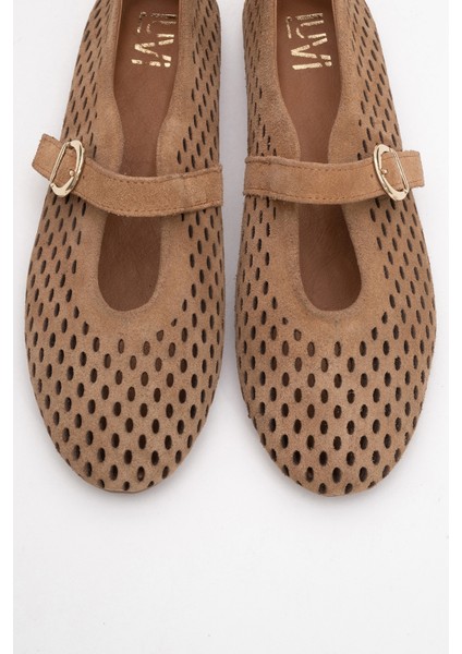 Arian Toprak Süet Hakiki Deri Delikli Kadın Babet Ayakkabı fiyatları