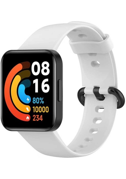 Xiaomi Redmi Watch 2 Lite Uyumlu Klasik Kordon Tknc - Beyaz