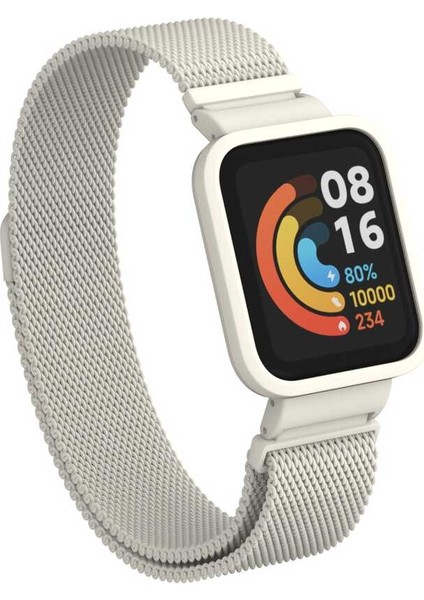 Xiaomi Redmi Watch (Mi Watch Lite) Uyumlu Krd-58 Metal Kordon Tknc - Gümüş