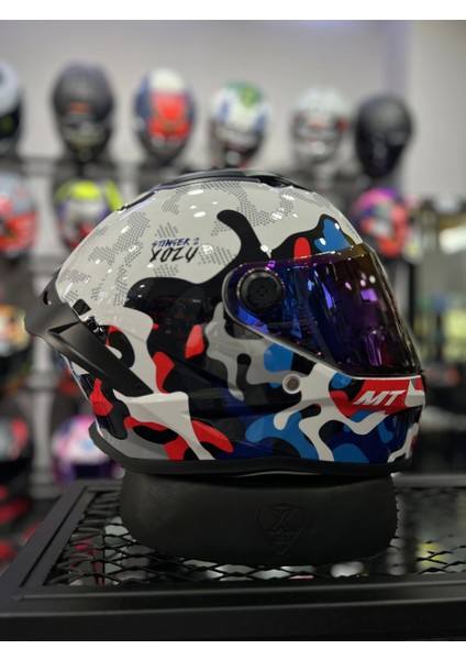 Helmets Stinger 2 Yozu Iridyum Vizörlü (+1 Şeffaf Vizör)