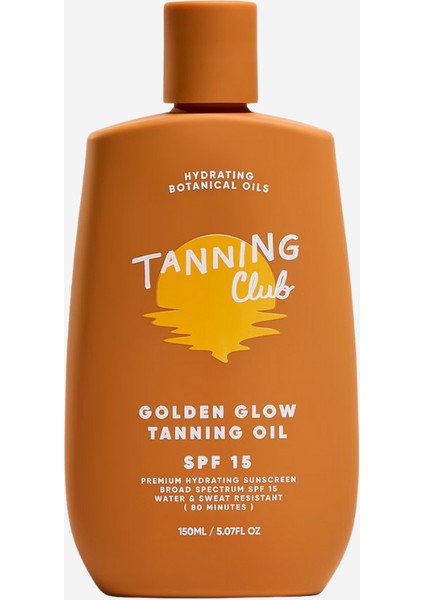 Tannıng Club Altın Işıltı Spf 15 Bronzlaştırıcı Yağ, 150 ml Nemlendirici ve Uv Koruma