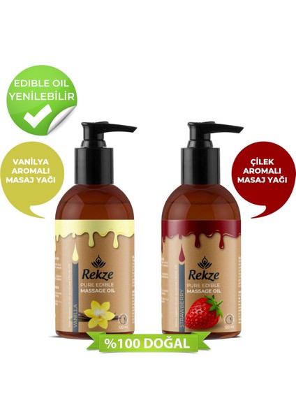 Masaj Yagı Vanilya + Çilek Aromalı Aromaterapi 120 ml