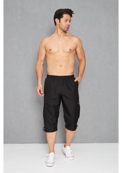 Erkek Büyük Beden Kargo Cepli Micro Deniz Kapri Siyah 2665B-S modelleri
