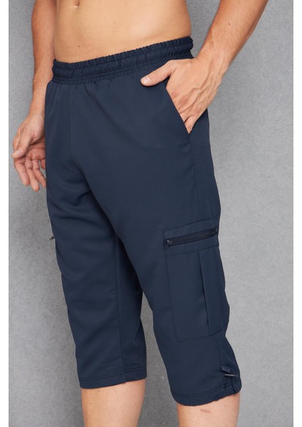Erkek Kargo Cepli Micro Deniz Kapri Lacivert 2665-L