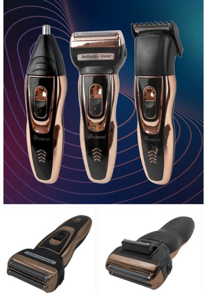 Kablosuz Başlıklı Temizleme ve Tıraş Cihazı, Siyah