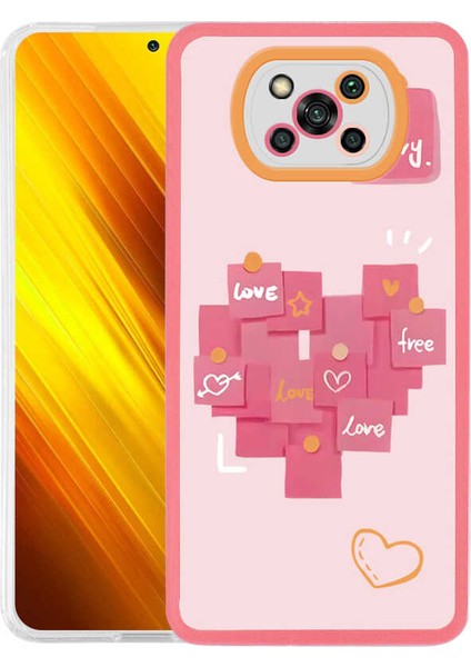 Xiaomi Poco X3 Kılıf Tknc M-Fit Desenli Kapak-Love Story No2