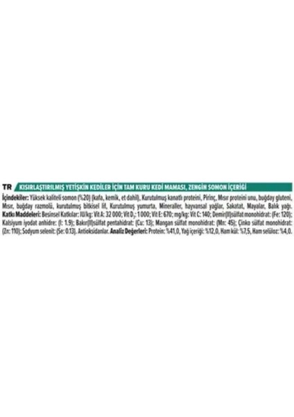 Pro Plan Sterilised Kısırlaştırılmış Kediler Için Somonlu Kedi Maması 10 kg modelleri
