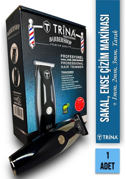 Güçlü Tıraş Makinası, Sakal ve Ense Çizimi, Vücut ve 3 Tarak ile Kullanıma Hazır