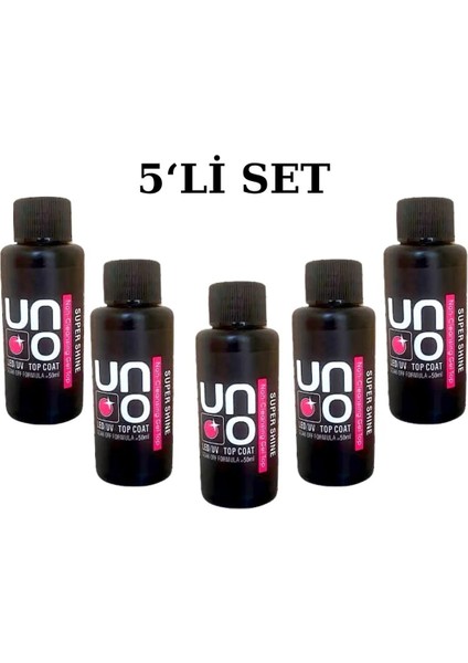 Profesyonel Super Shine Top Coat 50 ml 5'li Set
