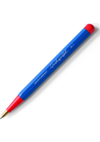 x Bauhaus Edition Drehgriffel Blue / Red Ballpoint Pen Tükenmez Kalem 366203