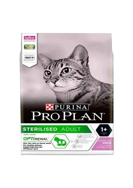 Pro Plan Sterilised Tavuklu ve Hindili Kısırlaştırılmış Yetişkin Kedi Maması 1 kg (Açık)
