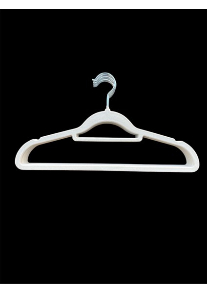 Kadife Askı, Takım Askısı Elbise Askısı, Yüksek Kalite Kadife Kıyafet Askısı, Krem 41 Cm, 10 Adet modelleri