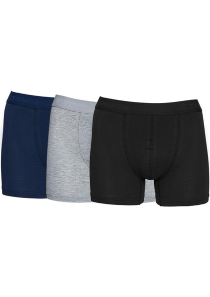 Erkek 3'li Pamuklu Likralı Esnek Kumaş Boxer Set 7811-3 modelleri