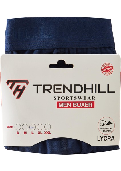 Erkek Pamuklu Likralı Esnek Kumaş Boxer Lacivert 7811-L modelleri