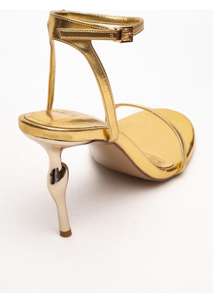 Jasmin Altın Cilt Tek Bantlı Kadın Topuklu Ayakkabı fırsatları