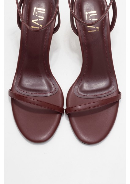 Jasmin Bordo Cilt Tek Bantlı Kadın Topuklu Ayakkabı fiyatları