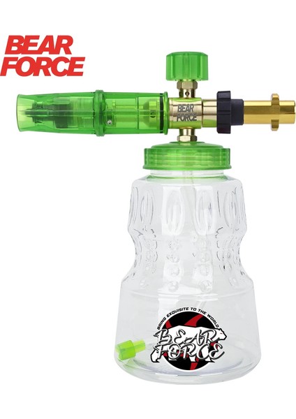 Bear Force Foam Lance Köpük Yapıcı Aparat 1l Köpük Aparatı Basınçlı Yıkama Makineleri Için Köpük Aparatı Çift Nozzle Ile Birlikte Foam Canon