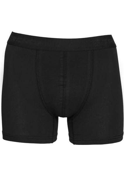 Erkek Pamuklu Likralı Esnek Kumaş Boxer Siyah 7811-S