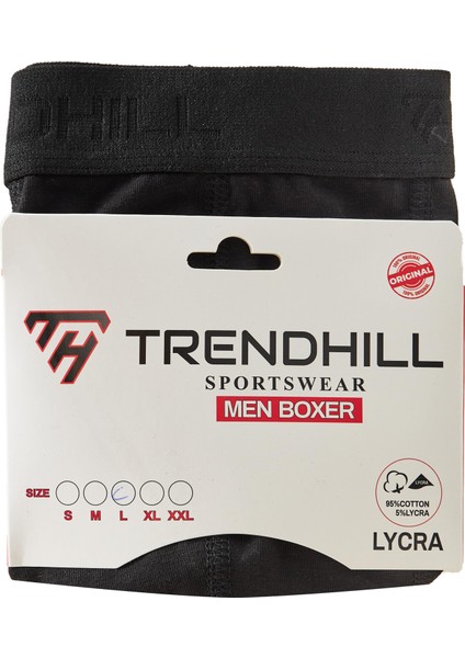 Erkek Pamuklu Likralı Esnek Kumaş Boxer Siyah 7811-S modelleri