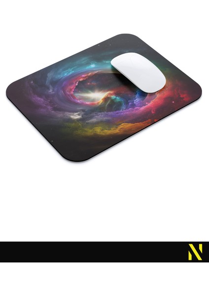 Galaksi Desenli Renkli Ergonomik Mouse Pad - 23 cm x 19 cm - Kaydırmaz Taban Ev ve Ofis Kullanımı Için Ideal Fare Altlığı Mousepad modelleri