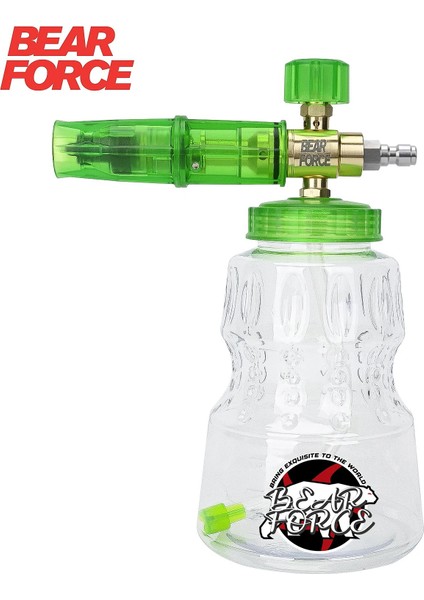 Bear Force Foam Lance Köpük Yapıcı Aparat 1l Köpük Aparatı Basınçlı Yıkama Makineleri Için Köpük Aparatı Çift Nozzle Ile Birlikte Foam Canon