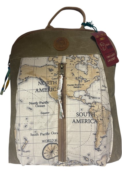 Vintage Kanvas Renkli Otantik Günlük Gezi Seyahat Sırt Çantası Lucas Bag 30 cm x 37 cm