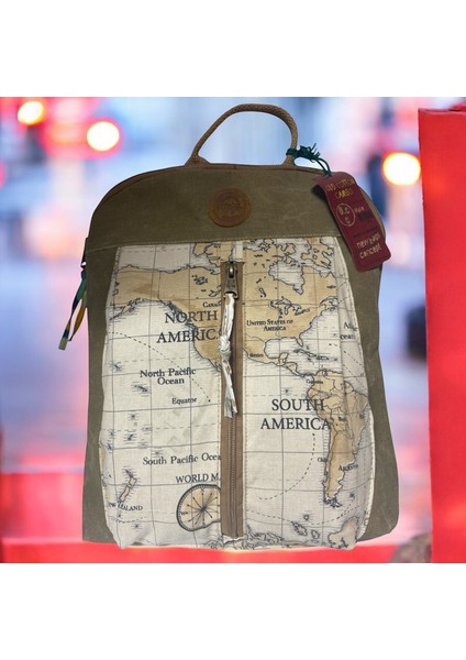 Vintage Kanvas Renkli Otantik Günlük Gezi Seyahat Sırt Çantası Lucas Bag 30 cm x 37 cm fiyatları