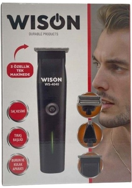 3'ü Bir Arada Şarjlı Saç Sakal Tıraş Makinesi, Siyah fiyatları