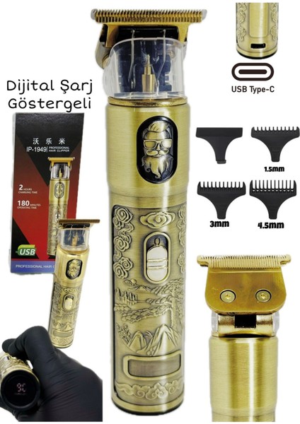 Şarjlı Profesyonel Tıraş Makinesi, Lazer Öncesi Kuaförlere Özel, Saç ve Sakal Çizim fiyatları