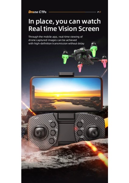 C19S Akıllı Katlanabilir Drone Serisi – 360° Engel Kaçınma & Ultra Net Çekim fiyatları