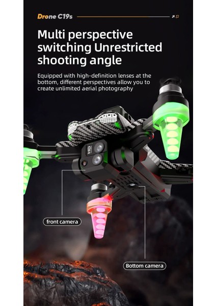 C19S Akıllı Katlanabilir Drone Serisi – 360° Engel Kaçınma & Ultra Net Çekim