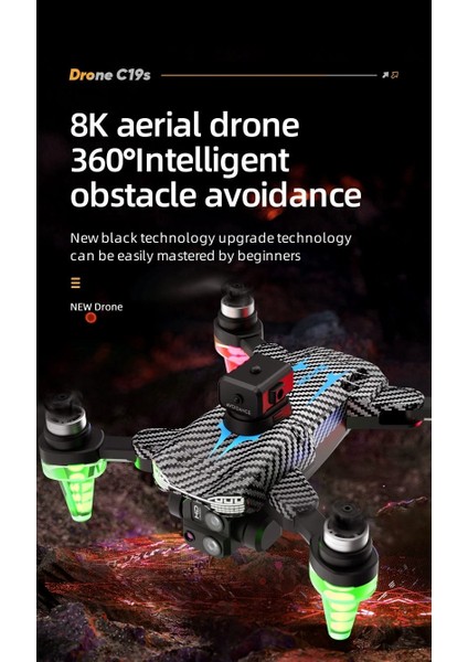 C19S Akıllı Katlanabilir Drone Serisi – 360° Engel Kaçınma & Ultra Net Çekim
